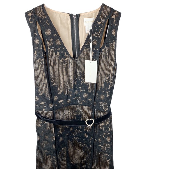 NWT Foxiedox Asha Black Nude Lace Cocktail Dress Large - Picture 3 of 14